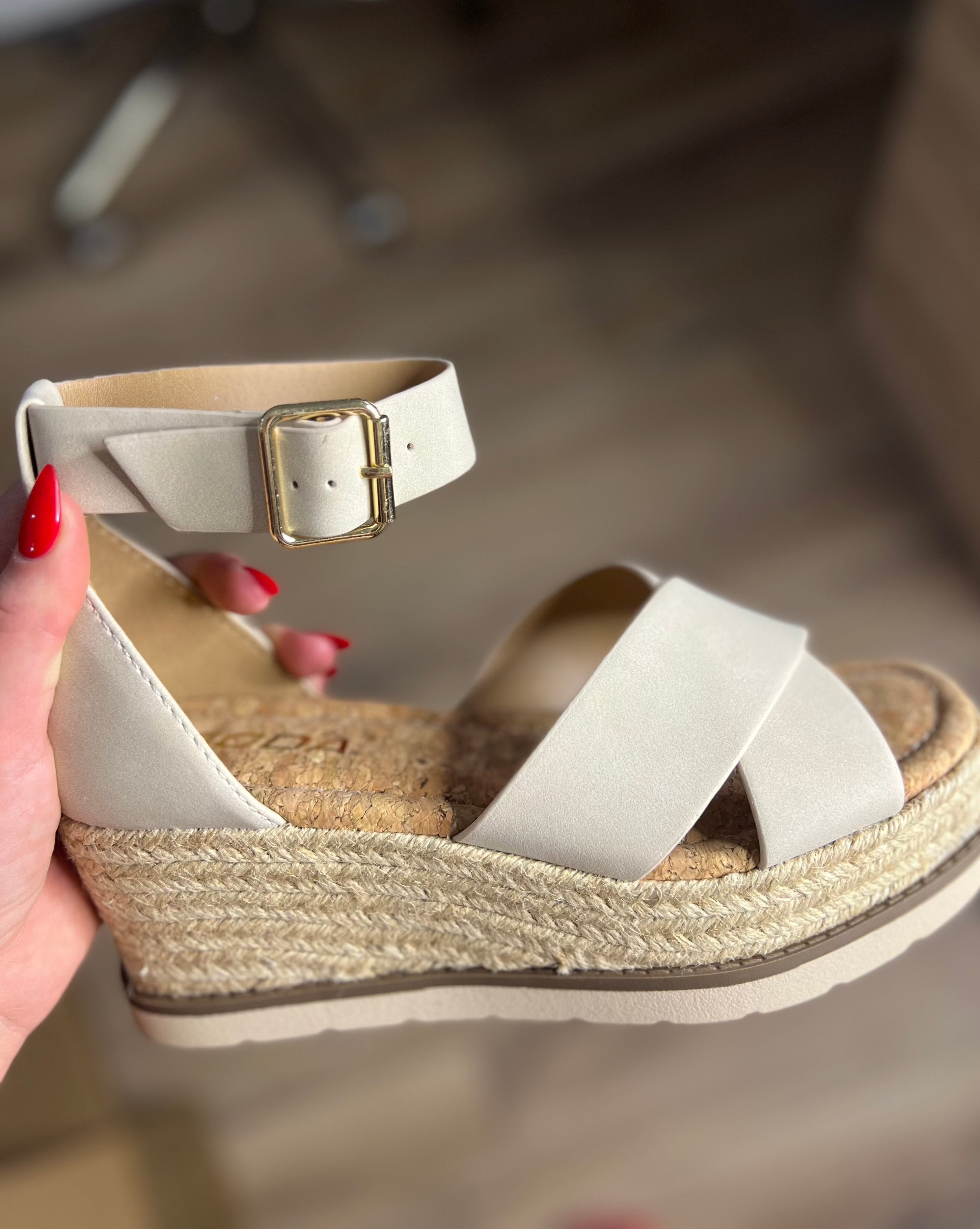 Espadrille platform wedge