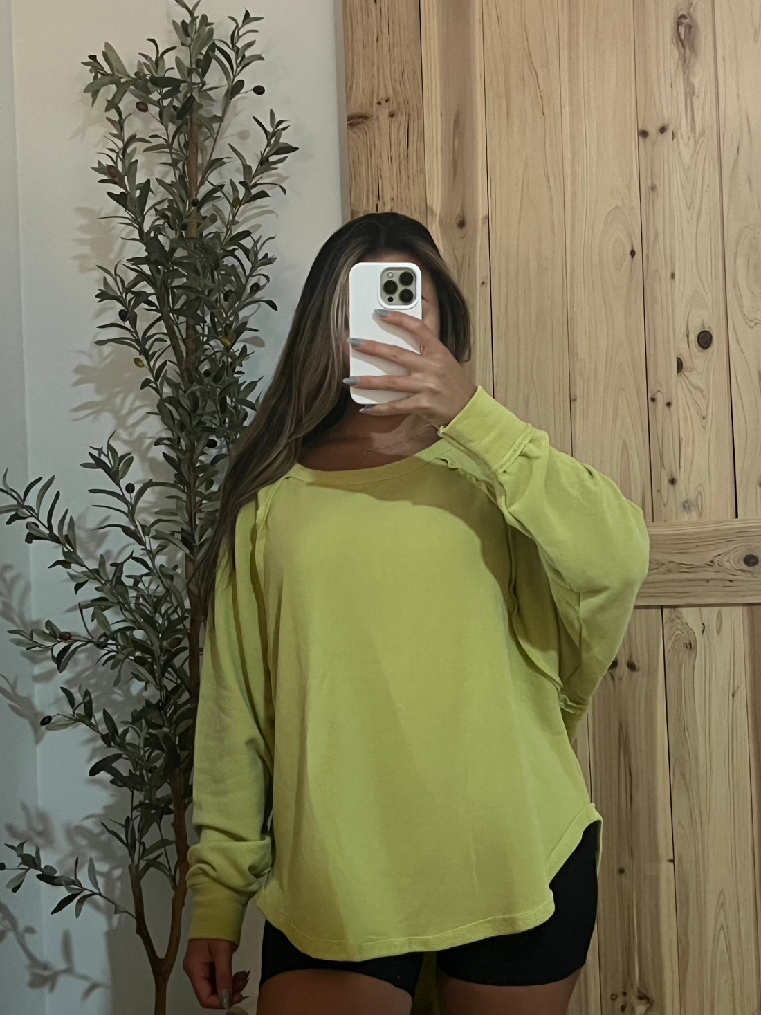 On The Go - Lime long sleeve