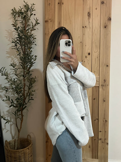 Cam oversized long sleeved top / Gray