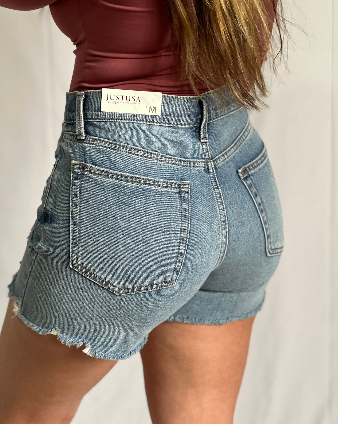 Carrie Distressed Hem Short