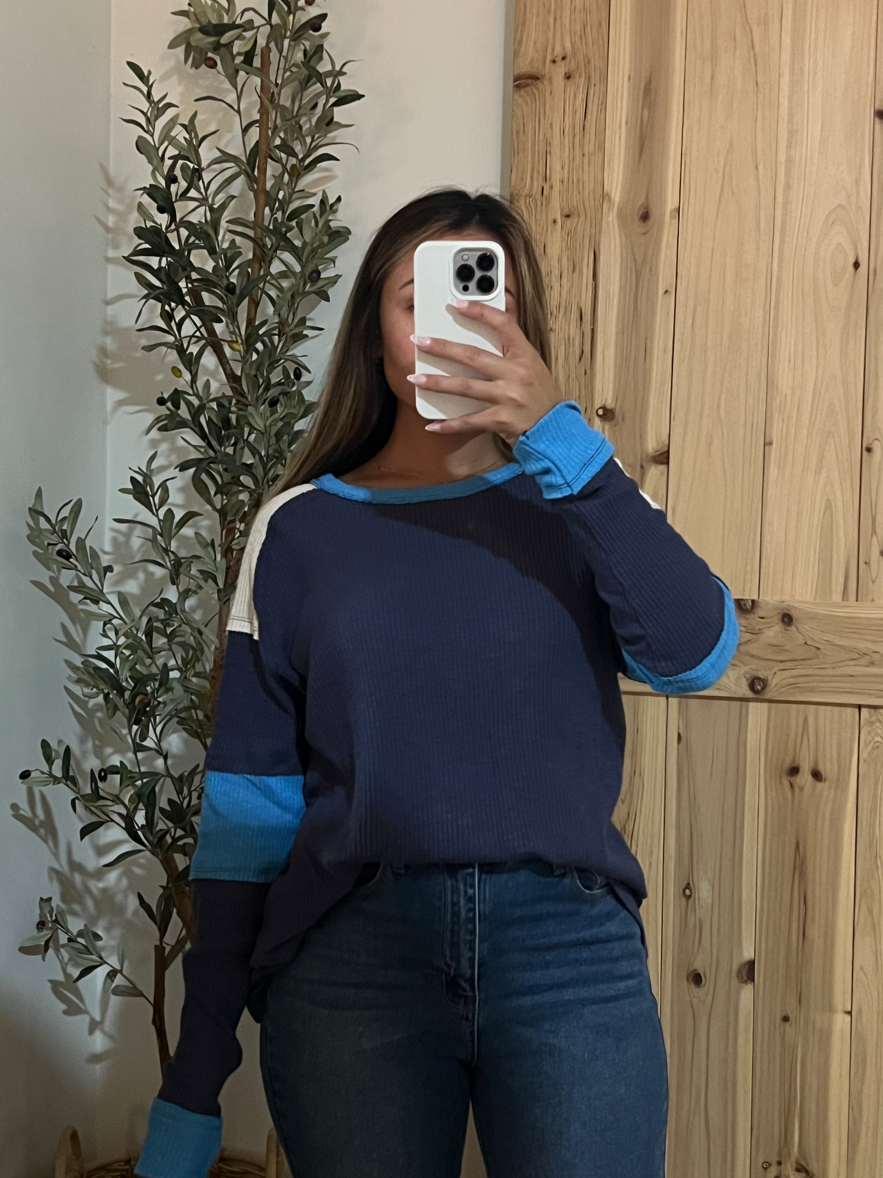 Colorblock Top / Blue