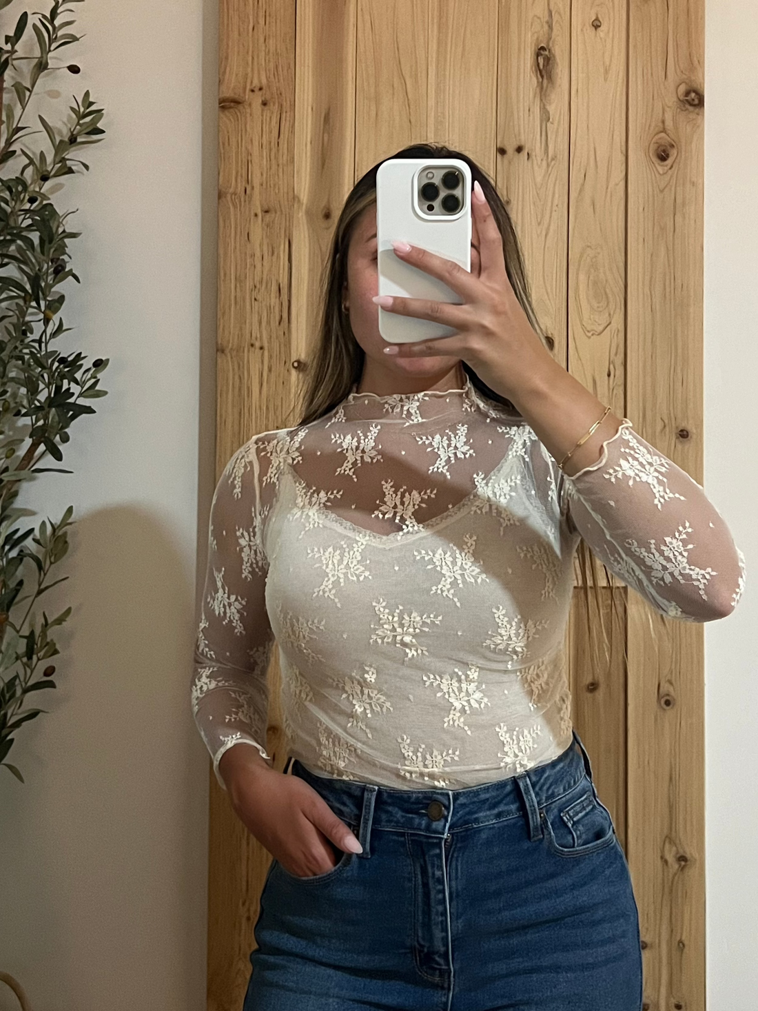 Ivory Lace Top